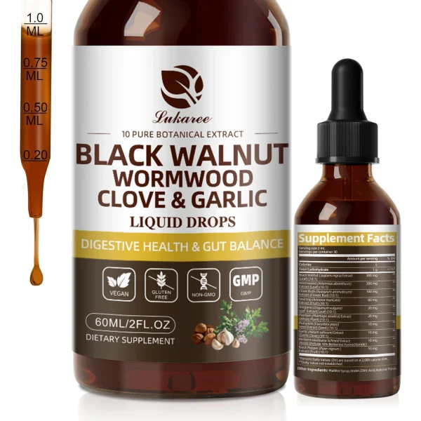 Black Walnut Drop with Wormwood Clove & Garlic