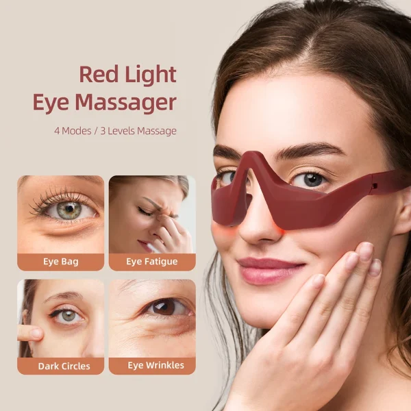 Red Eye Massager Under-Eye Glasses