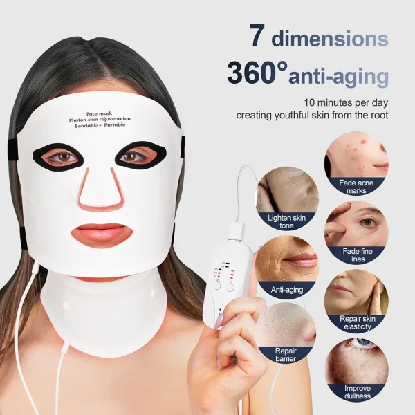 7-Color Silicone LED Photon Face Mask