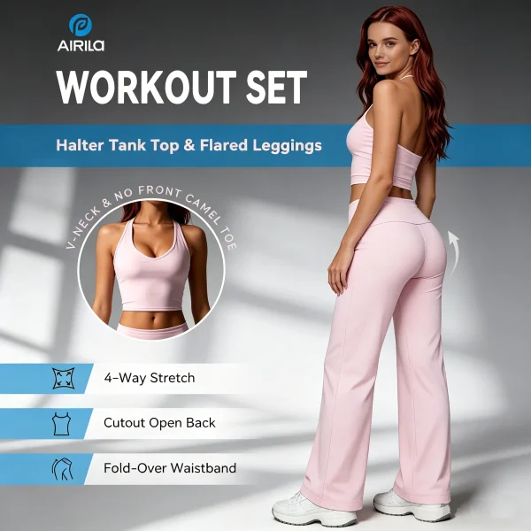 2 Piece Halter V Neck Yoga Set