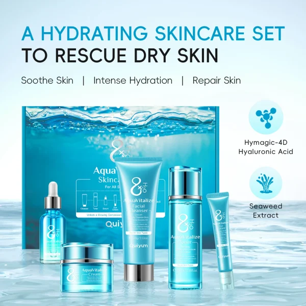 AquaVitalize Skincare Set 5PCS Deep Hydration Kit